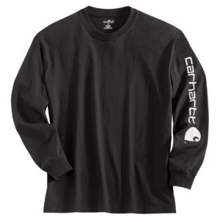 Carhartt Long Sleeve Graphic Logo T Shirt   Black, Large, Model# K231