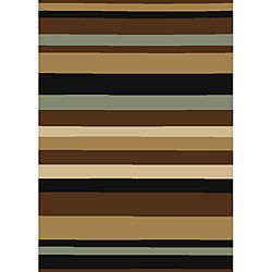 Earth Nylon Stripes Area Rug (2 X 33) (NylonPile Height 0.2 inchesStyle TransitionalPrimary color BeigeSecondary colors Black/ brown/ olivePattern StripesTip We recommend the use of a non skid pad to keep the rug in place on smooth surfaces.All rug 