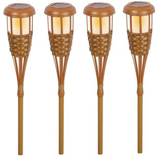 Paradise Garden Solar Power Bamboo Torch Light (Bamboo Materials PlasticWeatherproof YesUV protection YesMounting Post Installation Easy to installDurationDepends on your geographical location, weather conditions and seasonal sunlight availabilityLE