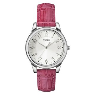 Womens Timex Crocodile Strap Watch   Pink