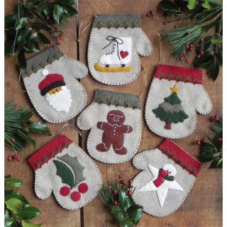 Warm Hands Needlework Felt Holiday Ornament Kit  Set Of Six