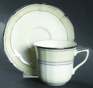 Noritake Centura Cream Flat Cup & Saucer Set, Fine China Dinnerware   Imperial B