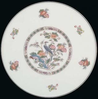 Wedgwood Kutani Crane Cake Plate, Fine China Dinnerware   Bone, Bird, Floral Rim