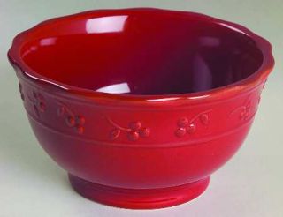 Signature Bella Red (Ruby) 5 All Purpose (Cereal) Bowl, Fine China Dinnerware  