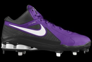 Nike Shox MVP Elite 3/4 Metal iD Custom (Wide) Mens Baseball Cleats   Purple