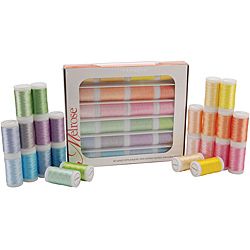 Melrose Pastels Trilobal Polyester Thread (case Of 24) (PolyesterDimensions 2.25 inches x 1 inch x 600 yardsWeight 40Quantity 24Colors 1594 maize, 1596 hay, 1598 lemon, 1604 daffodil, 1506 med. flesh, 1509 cantaloupe, 1513 lt. melon, 1514 flesh, 1558 