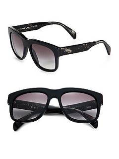 Prada Square Plastic Sunglasses   Black