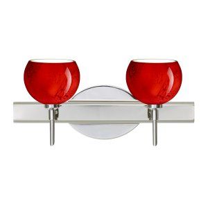 Besa Lighting BEL 2SW 5658MA CR Palla 5 2 Light Bath Fixture