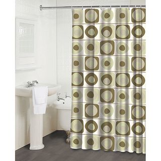 Vintage Squares Pearl Shower Curtain