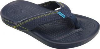 Boys Crocs Santa Cruz Flip Flop GS   Navy/Navy Casual Shoes