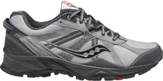 Mens Saucony Grid Excursion TR7   Grey/Silver/Black Running Shoes