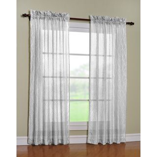 Cleopatra White 84 inch Curtain Panel Pair