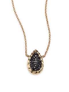 Phillips House Black Diamond & 14K Yellow Gold Pendant Necklace   Gold Black