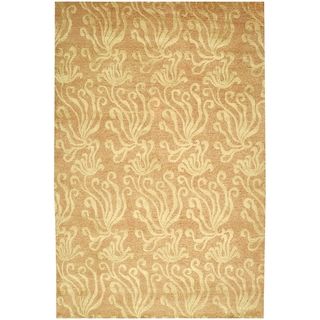 Martha Stewart Seaflora Corraline Silk/ Wool Rug (56 X 86)