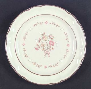 Cordella Burnet Dinner Plate, Fine China Dinnerware   Brown,Tan&White Floral, Br