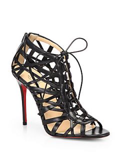 Christian Louboutin Laurence Leather Cage Lace Up Sandals