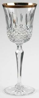 Wedgwood Royal Gold Wine Glass   Clear, Vertical&Criss Cross Cuts