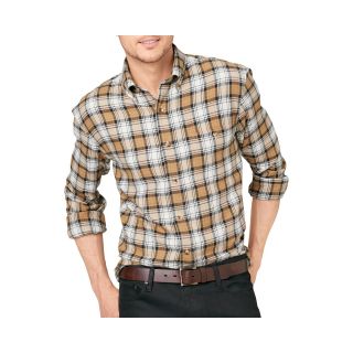 G.H. BassLong Sleeve Plaid Flannel Shirt, Ermine, Mens
