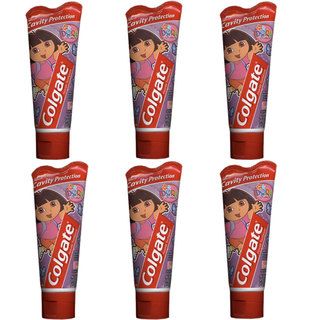 Colgate Dora The Explorer 4.6 ounce Fluoride Toothpaste (pack Of 6) (4.6 ounces eachQuantity Six (6)Targeted area TeethMild bubble fruit flavored toothpaste clinically proven to fight cavities and reduce tooth decayAccepted by the American Dental Associ