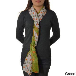 La77 Polka dot And Floral Reversable Scarf