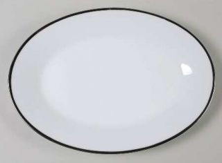 Noritake Pilgrim 12 Oval Serving Platter, Fine China Dinnerware   White, Coupe