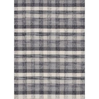 Hand woven Carter Wool Beige/ Grey Rug (50 X 76)