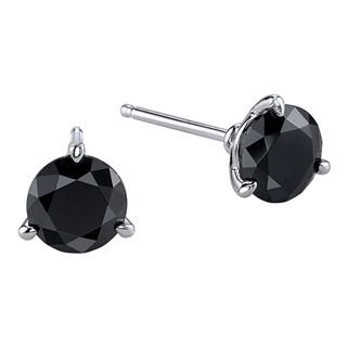 DiamonArt 2 CT. T.W. Black Cubic Zirconia Earrings, Womens