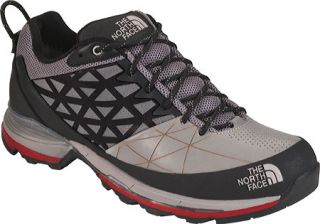 Mens The North Face Havoc   Windchime Grey/TNF Red Trail Shoes