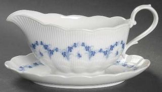 Kaiser Festival Gravy Boat with Attached Underplate, Fine China Dinnerware   Blu
