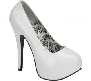 Womens Bordello Teeze 06W   White Patent Platform Shoes