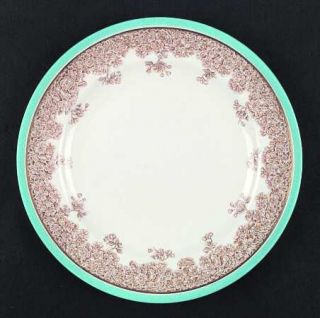 Royal Worcester W2661 Dinner Plate, Fine China Dinnerware   Light Blue Edge, Bro