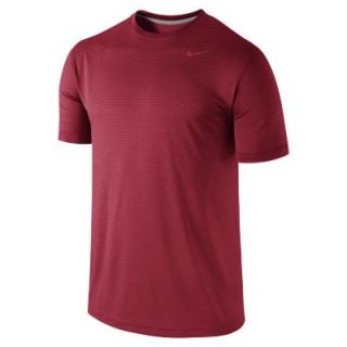 Nike Dri FIT Touch Stripe Mens Training Shirt   Gym Red