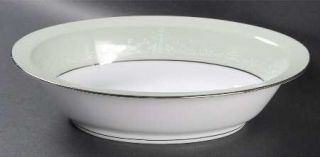 Noritake Maureen 10 Oval Vegetable Bowl, Fine China Dinnerware   White Flowers