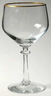 Fostoria Eloquence Clear (Gold Trim) Water Goblet   Stem #6120, Clear,  Gold Tri