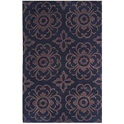 Dynasty Hand tufted Black/brown Geometric Rug (36 X 56) (Polyacrylic Pile height 1.5 inchesStyle TraditionalPrimary color BlackSecondary color BrownPattern Geometric Tip We recommend the use of a non skid pad to keep the rug in place on smooth surfa