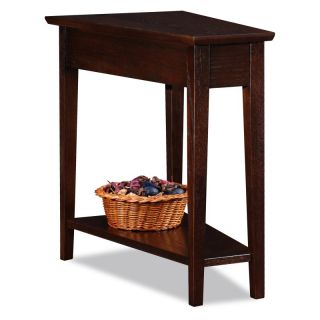Leick Recliner Wedge Chocolate Oak End Table Multicolor   10074 CH