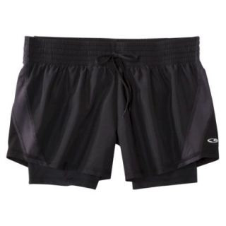 C9 by Champion Womens Woven Short With Compression Short   Black XXL