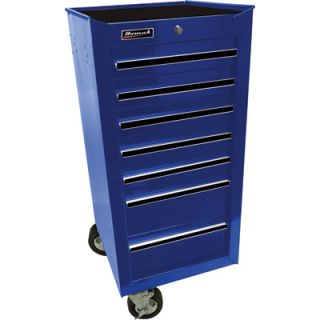 Homak 17in. Pro Series 7 Drawer Side Cabinet   Blue, Model# BL08041071
