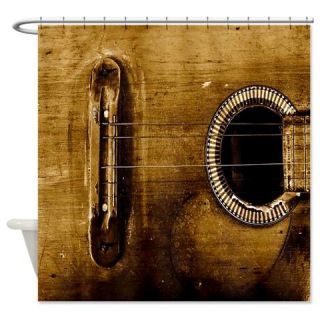  Vintage Classical Guitar Shower Curtain  Use code FREECART at Checkout