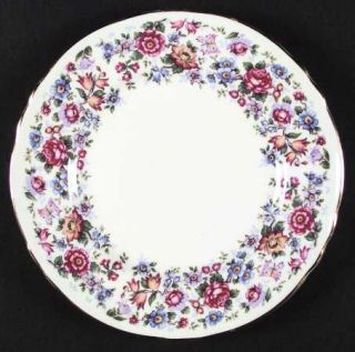 Staffordshire Springtime Salad Plate, Fine China Dinnerware   Multicolor Floral
