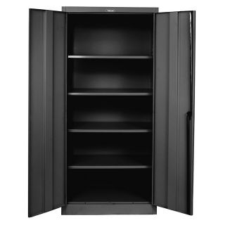 Hallowell Storage Cabinet   36Wx18Dx78H   Unassembled   Black   Black  (815SS18ME)