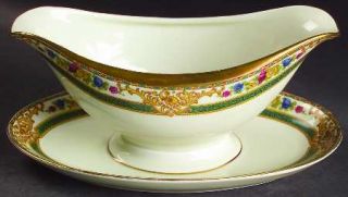 Schumann   Bavaria Cottswold Gravy Boat with Attached Underplate, Fine China Din
