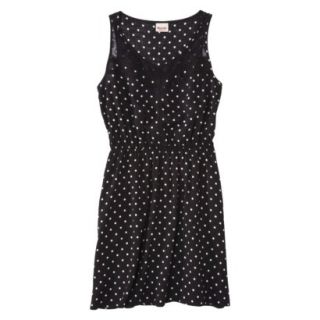Mossimo Supply Co. Juniors Lace Front Fit & Flare Dress   Polka Dot M(7 9)