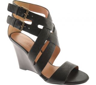 Womens Nine West Mauren   Black Ontario Leather Sandals