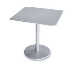 EmuAmericas Bistro Table, 30 in Square, Solid Pedestal, Aluminum