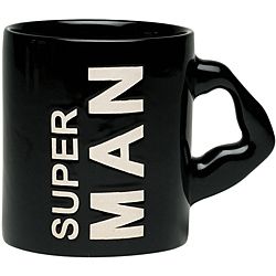 Red Vanilla Superman Mugs (set Of 2) (Black, whiteMaterials Stoneware Dimensions 6 inches in diameterCapacity 20 OuncesCare instructions Dishwasher, microwave safeNumber of pieces Two (2) )