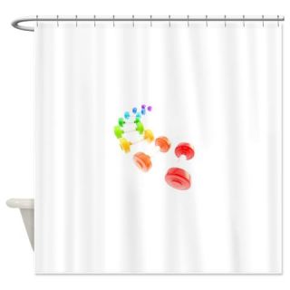  Line of weight dumbbells isolated Shower Curtain  Use code FREECART at Checkout