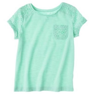 Cherokee Infant Toddler Girls Short Sleeve Tee   Mint Green 2T
