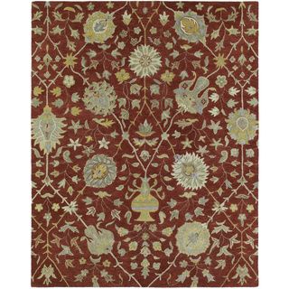 Christopher Kashan Hand tufted Red Rug (4 X 6)