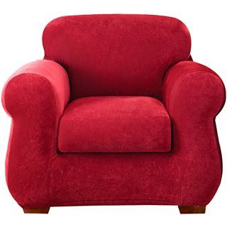 Sure Fit SureFit Stretch Pique 2 pc. Chair Slipcover, Garnet (Red)